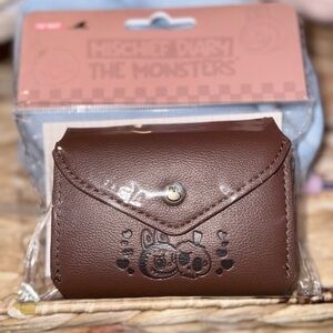 POP MART Labubu Mischief Diary Wallet – The Monsters Brown Coin Purse Rare Auth!